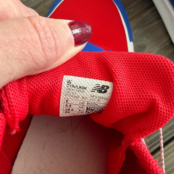 New Balance Kids' Bold Red and Blue Sneakers - Picture 3 of 4